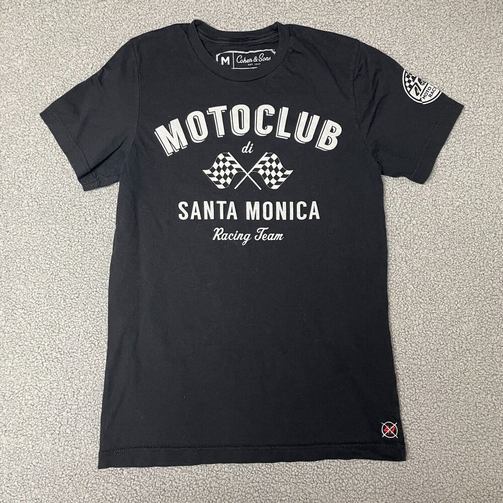 Cohen & Sons Santa Monica motorclub mens t-shirt black size medium‎